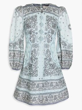 zimmermann peggy floral-embroidered linen dress Zimmermann Peggy Floral-embroidery Linen Dress in White